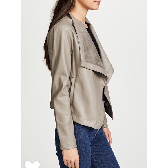 Bb Dakota Peppin Vegan Leather Drapey Jacket - Picture 4 of 8